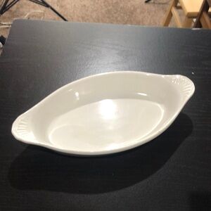 White serving dish